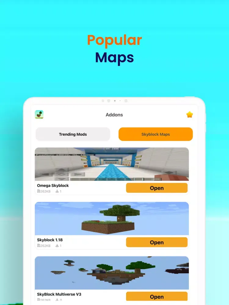 Capturas de tela do SkyBlock Maps for Minecraft iPad 