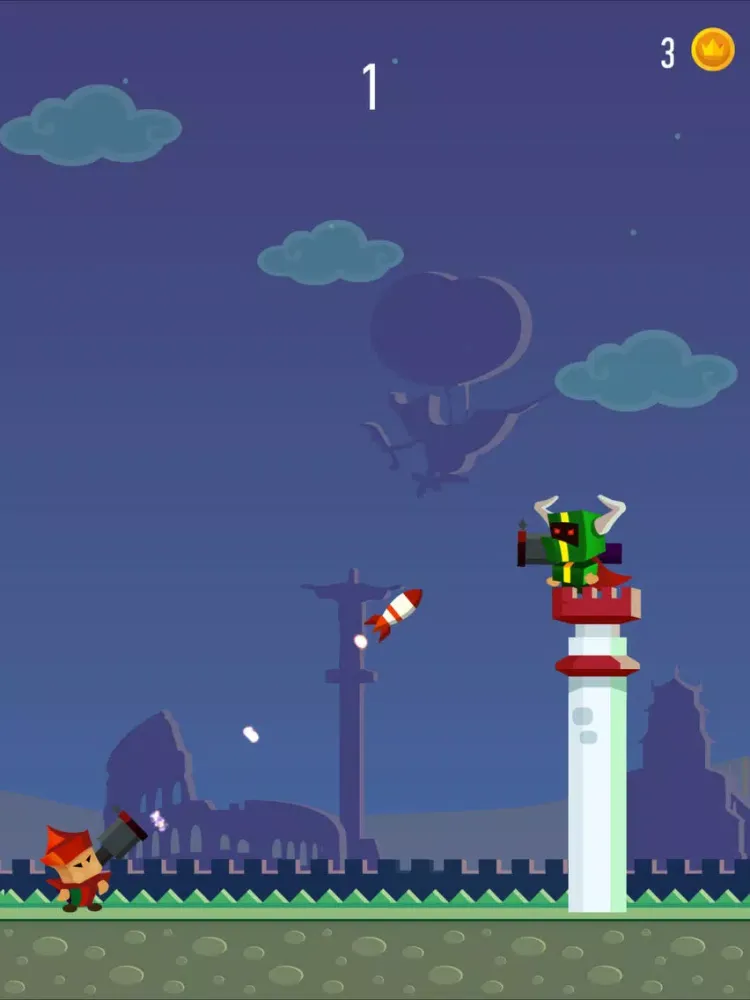 ภาพหน้าจอของ Rocket Hero : Tiny Troopers Shooting Cannon - Christmas Holiday Edition iPad 