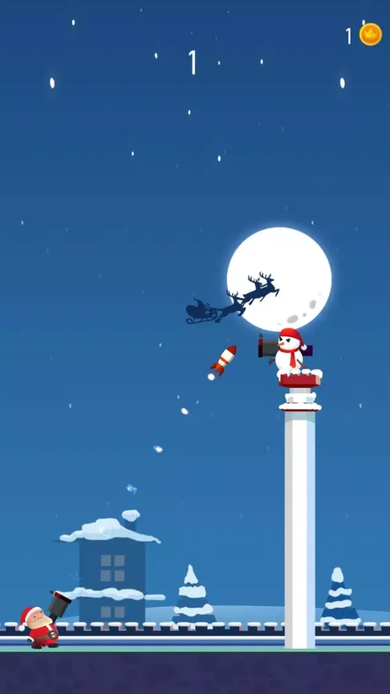 ภาพหน้าจอของ Rocket Hero : Tiny Troopers Shooting Cannon - Christmas Holiday Edition