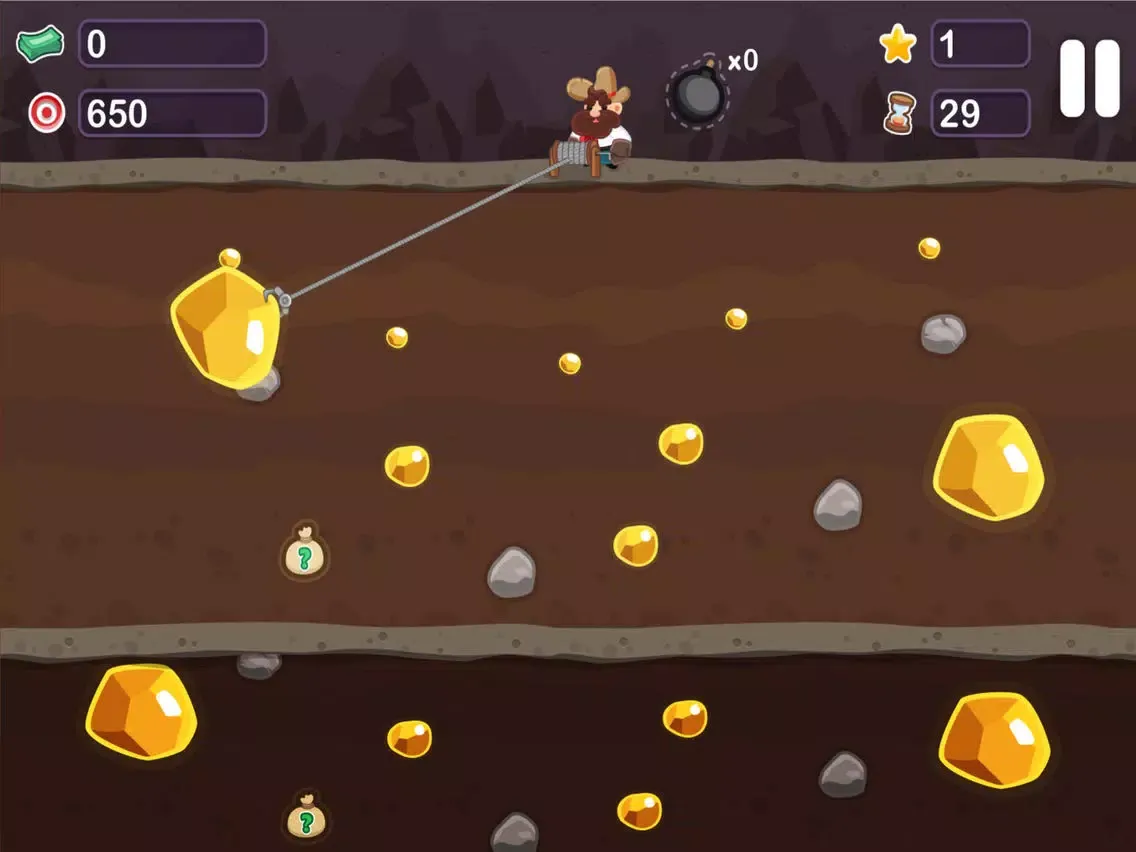 Capturas de tela do Classic Miner Tom - a Gold Puzzle Game iPad 