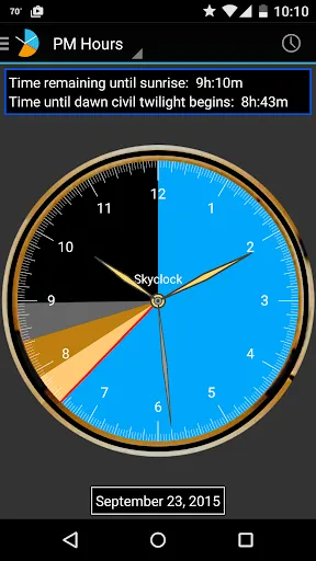 Zrzuty ekranu Skyclock - know sunrise/sunset