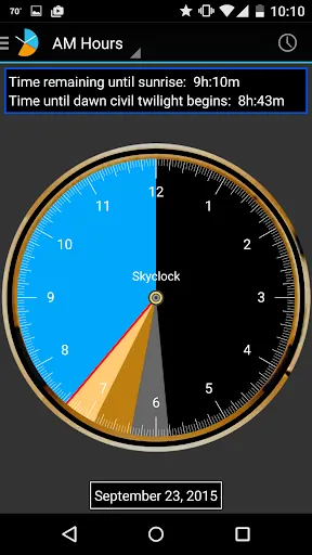 Zrzuty ekranu Skyclock - know sunrise/sunset