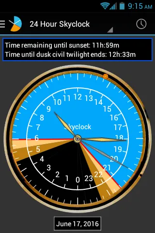 Zrzuty ekranu Skyclock - know sunrise/sunset