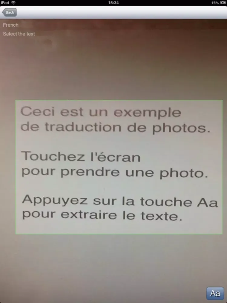 Fr-Es Offline Photo Translator and Dictionary with Voice - translate text and pictures without Internet between French and Spanish iPad  Screenshots