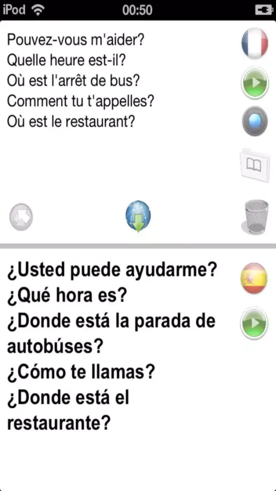 Fr-Es Offline Photo Translator and Dictionary with Voice - translate text and pictures without Internet between French and Spanish Screenshots