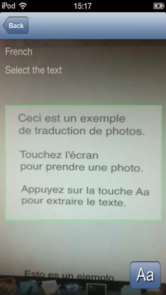 Fr-Es Offline Photo Translator and Dictionary with Voice - translate text and pictures without Internet between French and Spanish Screenshots