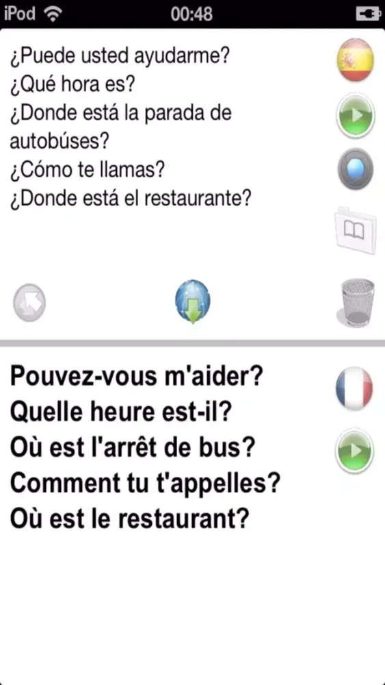 Fr-Es Offline Photo Translator and Dictionary with Voice - translate text and pictures without Internet between French and Spanish Screenshots