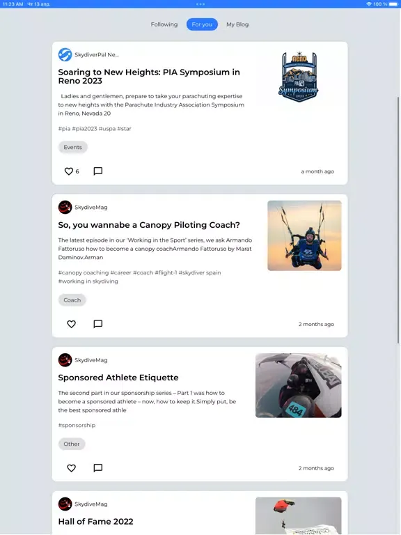 Screenshot di Skydiver Pal iPad 