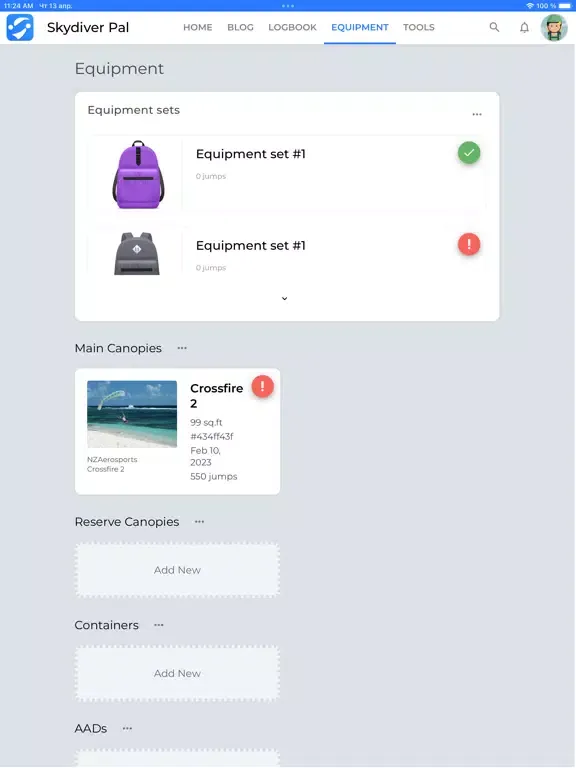 Screenshot di Skydiver Pal iPad 