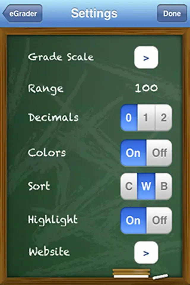 eGrader Screenshots