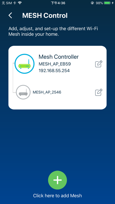 Tangkapan layar SKY Fiber Mesh