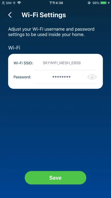 Screenshot di SKY Fiber Mesh