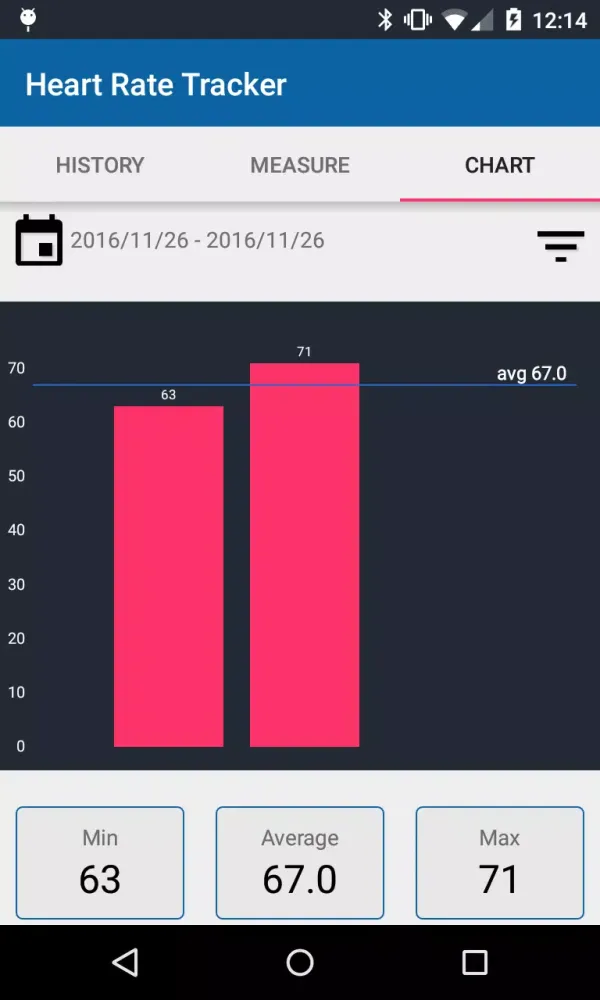 Tangkapan skrin Unique Heart Rate Tracker