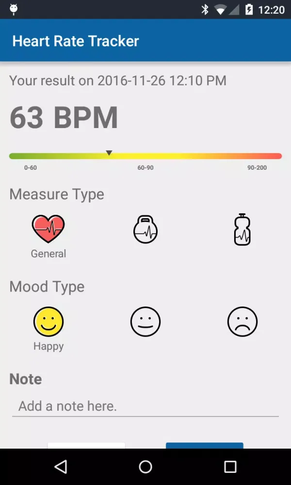 Tangkapan skrin Unique Heart Rate Tracker