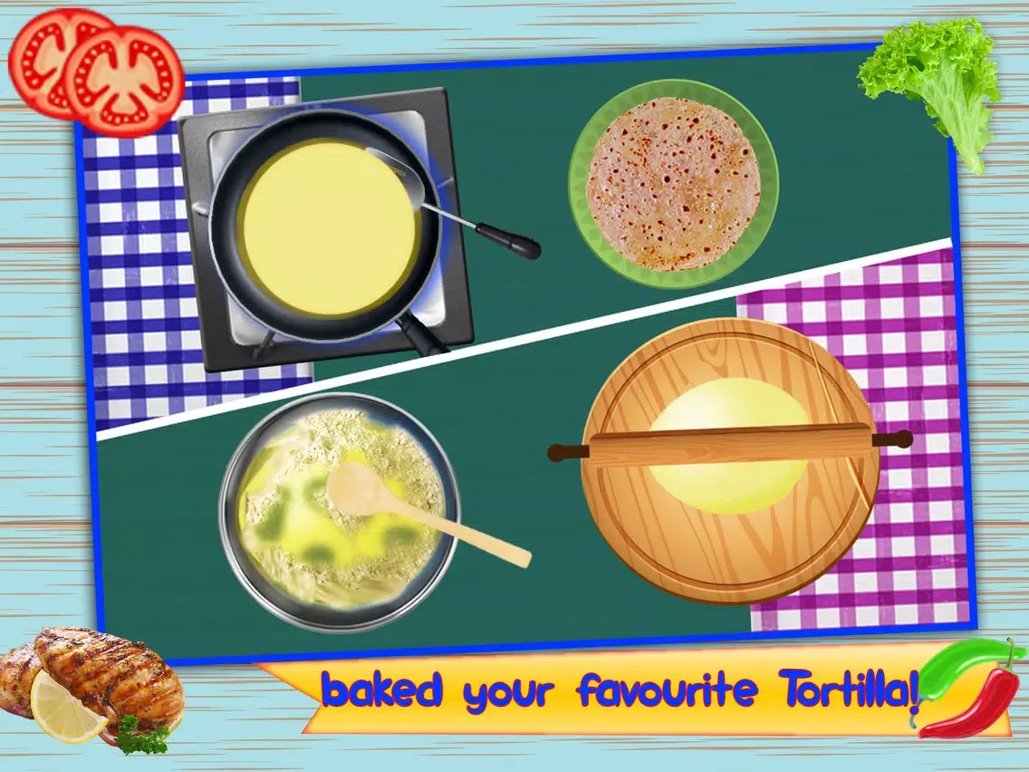 Mexican Food Chef-Make Taco, Burrito & Tortilla iPad  سکرین شاٹس