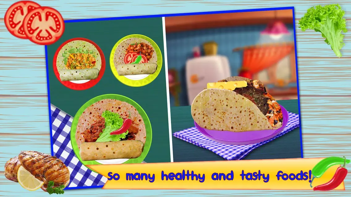 Mexican Food Chef-Make Taco, Burrito & Tortilla سکرین شاٹس