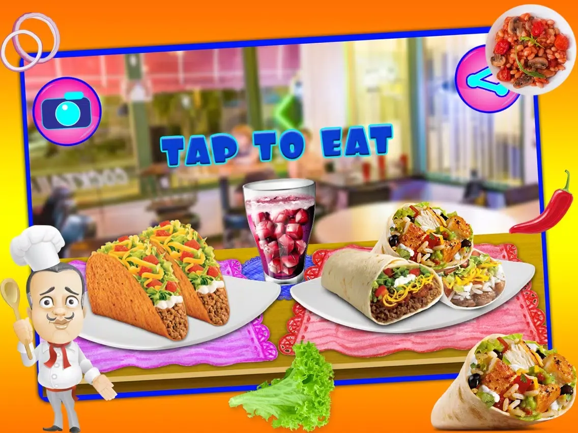 Mexican Food Chef Cooking Game iPad  Screenshots