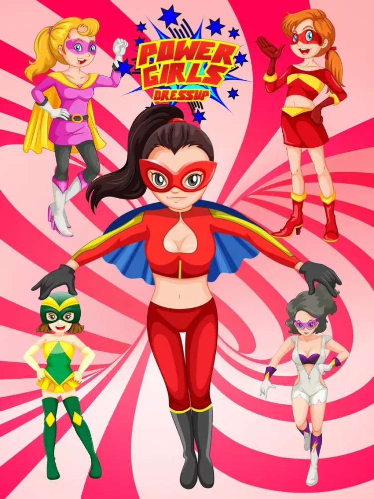 Power Girls Dress Up - Lovely Costumes Design Game For Girls iPad  Screenshots