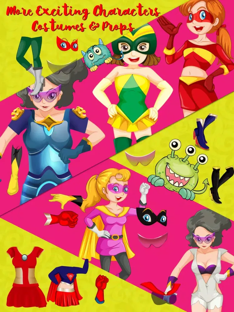 Power Girls Dress Up - Lovely Costumes Design Game For Girls iPad  Screenshots