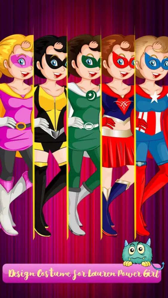 Power Girls Dress Up - Lovely Costumes Design Game For Girls Screenshots