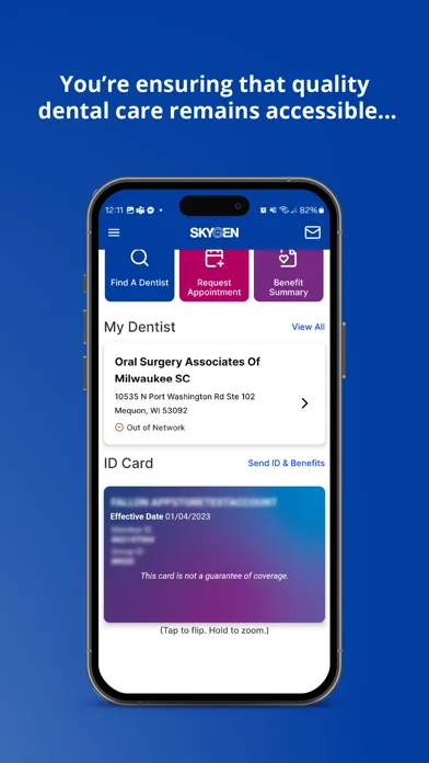 Tangkapan skrin SKYGEN Dental Plan