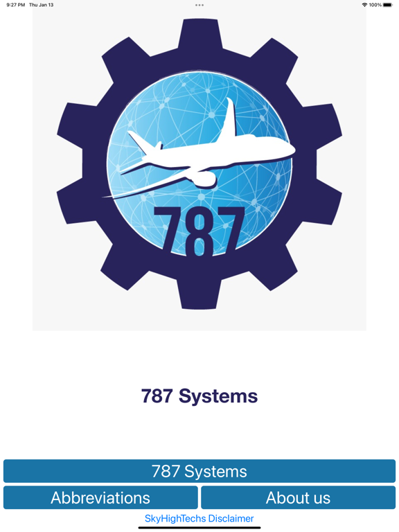 787 Systems iPad  スクリーンショット