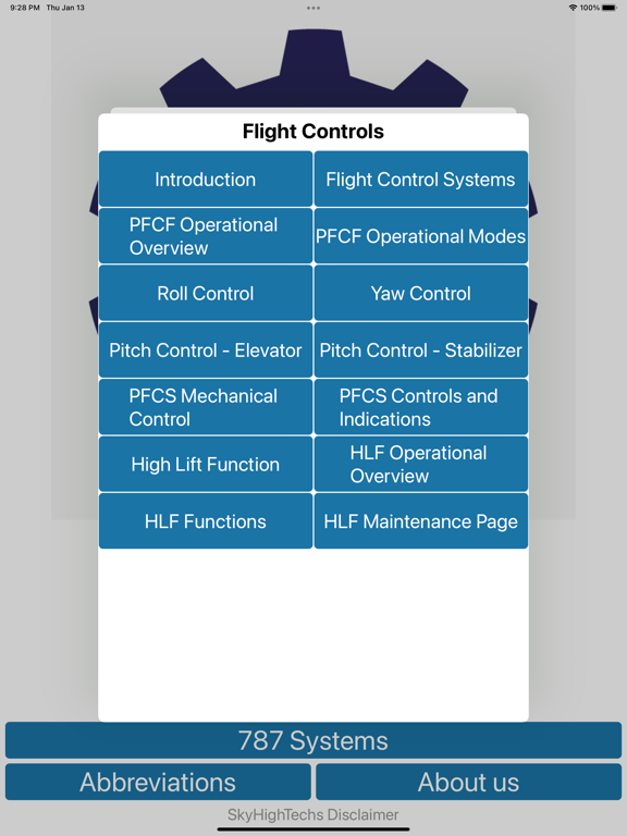 787 Systems iPad  スクリーンショット