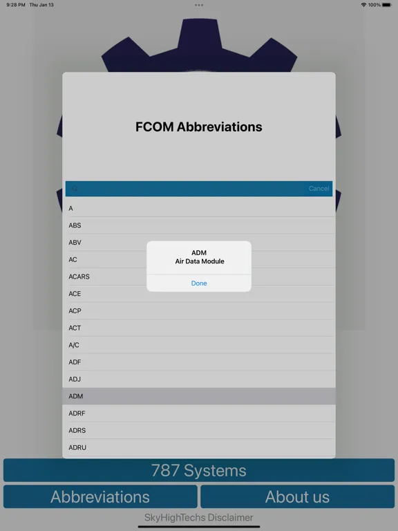 Capturas de pantalla de 787 Systems iPad 