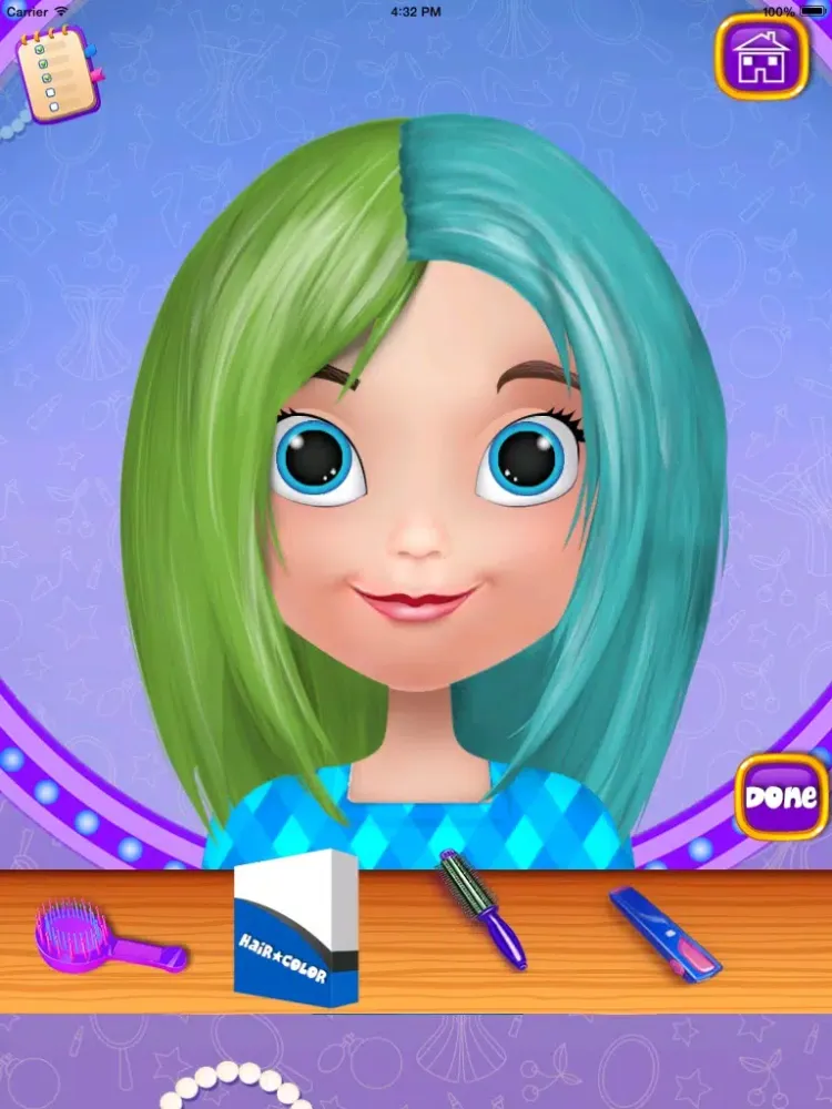 Girl hair care - girl games iPad 应用截图