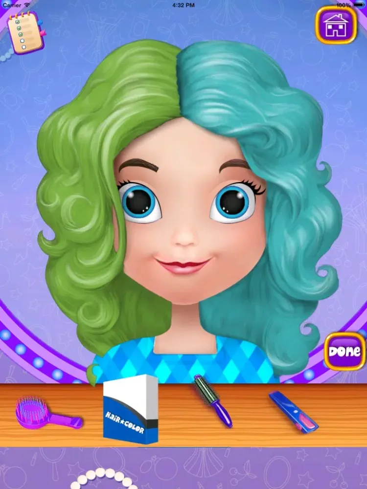 Girl hair care - girl games iPad 应用截图