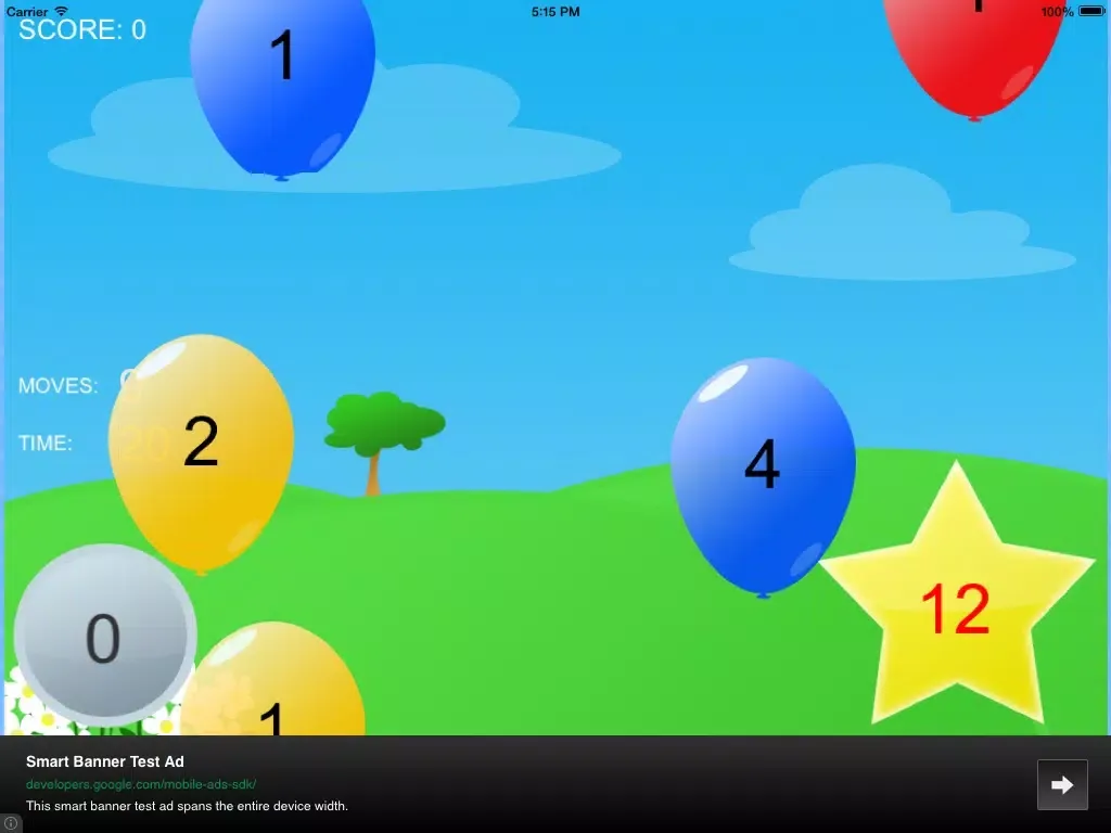 Balloon pop math iPad  스크린샷