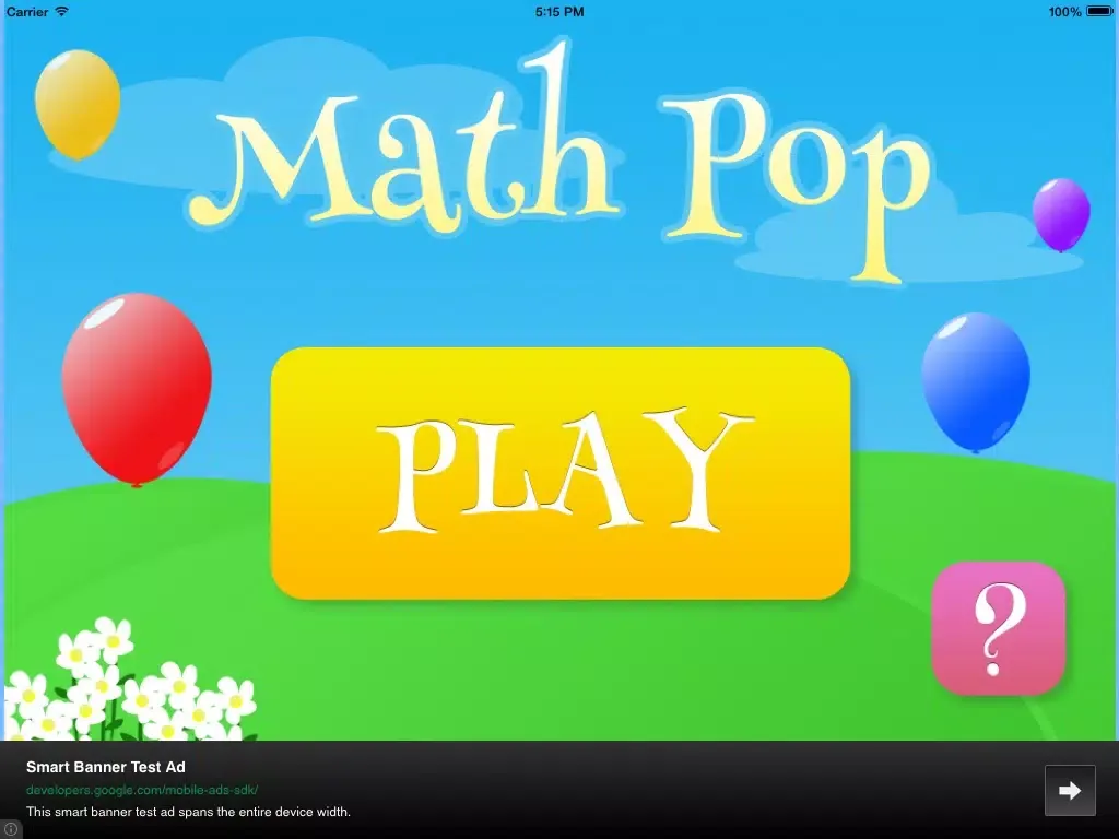 Balloon pop math iPad  스크린샷