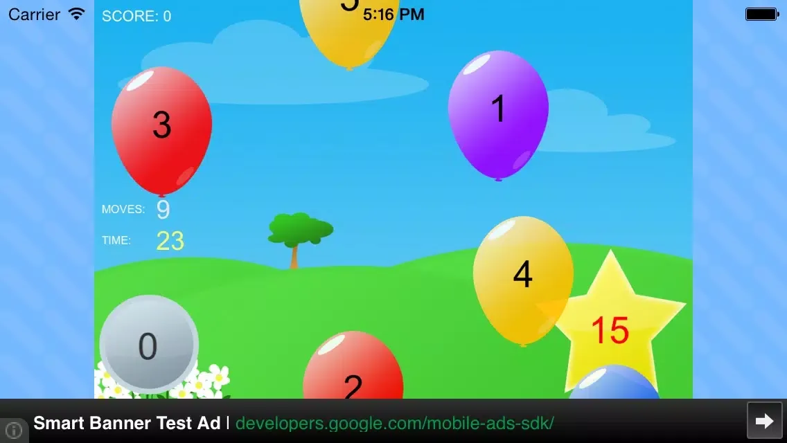 Balloon pop math 스크린샷