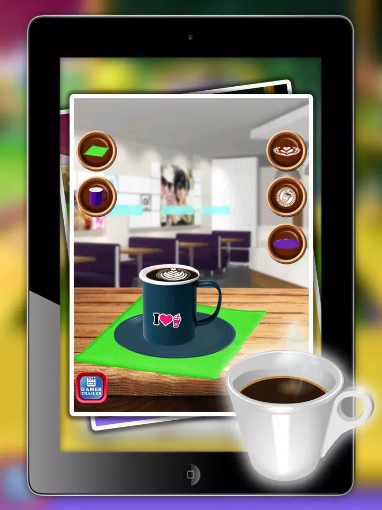 iCe & hot Coffee maker - Make creamy dessert in this cooking fever game for kids iPad  Screenshots