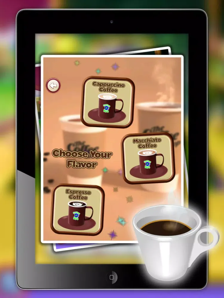 iCe & hot Coffee maker - Make creamy dessert in this cooking fever game for kids iPad  Screenshots