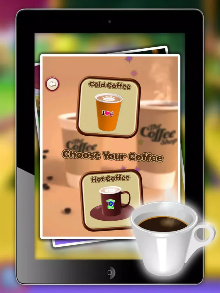 iCe & hot Coffee maker - Make creamy dessert in this cooking fever game for kids iPad  Screenshots