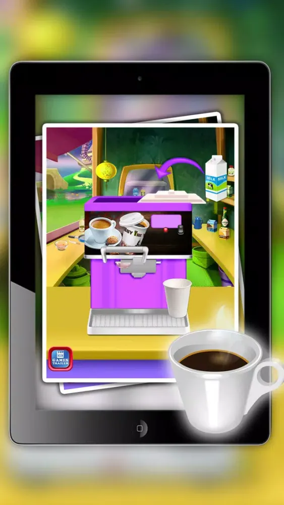 iCe & hot Coffee maker - Make creamy dessert in this cooking fever game for kids Screenshots