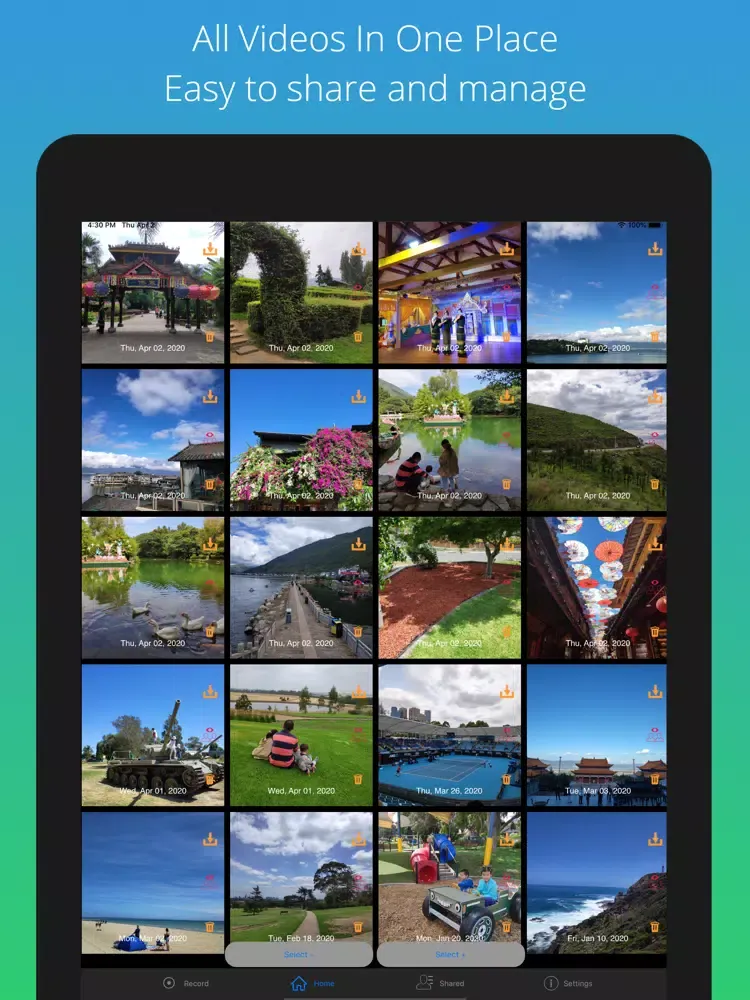 ภาพหน้าจอของ Easy Video Share Cloud Storage iPad 