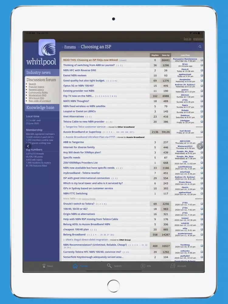 WhirlForums: Australian Forums iPad  स्क्रीनशॉट