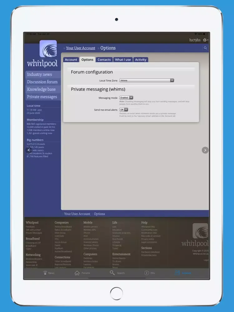 WhirlForums: Australian Forums iPad  स्क्रीनशॉट