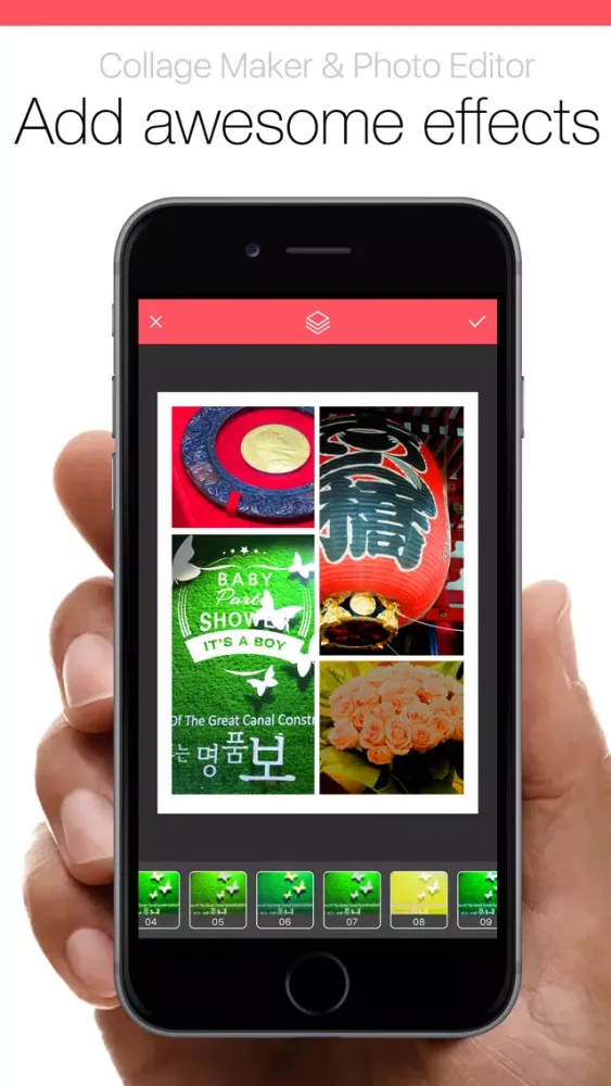 Capturas de pantalla de Pic Collage Jointer Grid - picture collage, camera effects and text plus photo editor