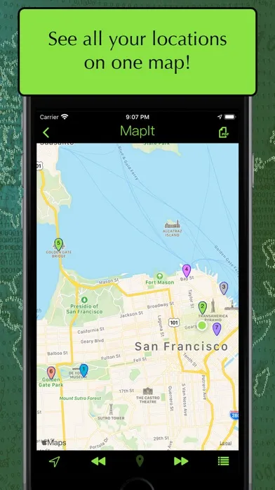 MapIt - Map Multiple Locations سکرین شاٹس