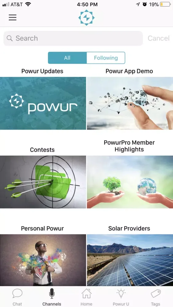 Screenshot di Powur PBC