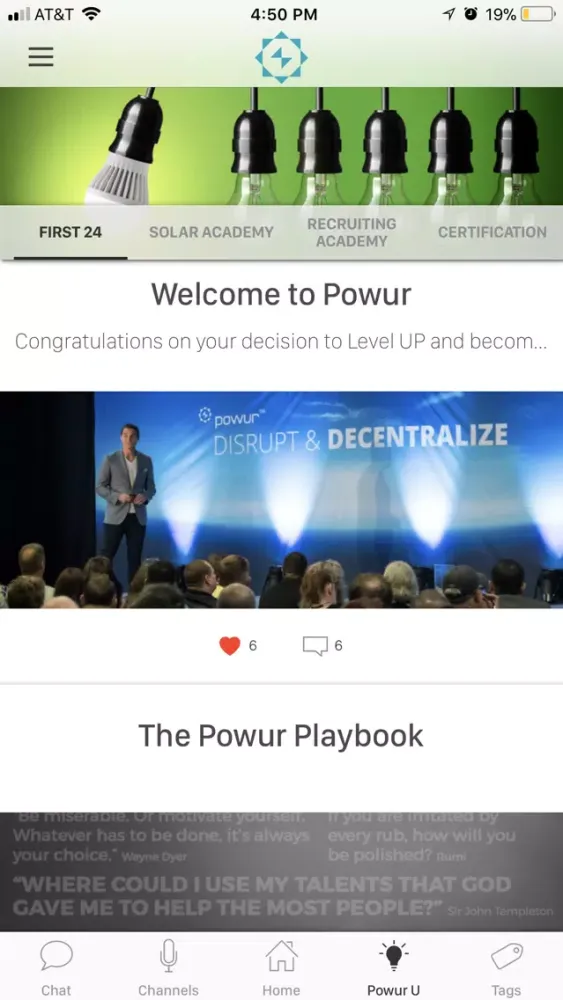 Screenshot di Powur PBC
