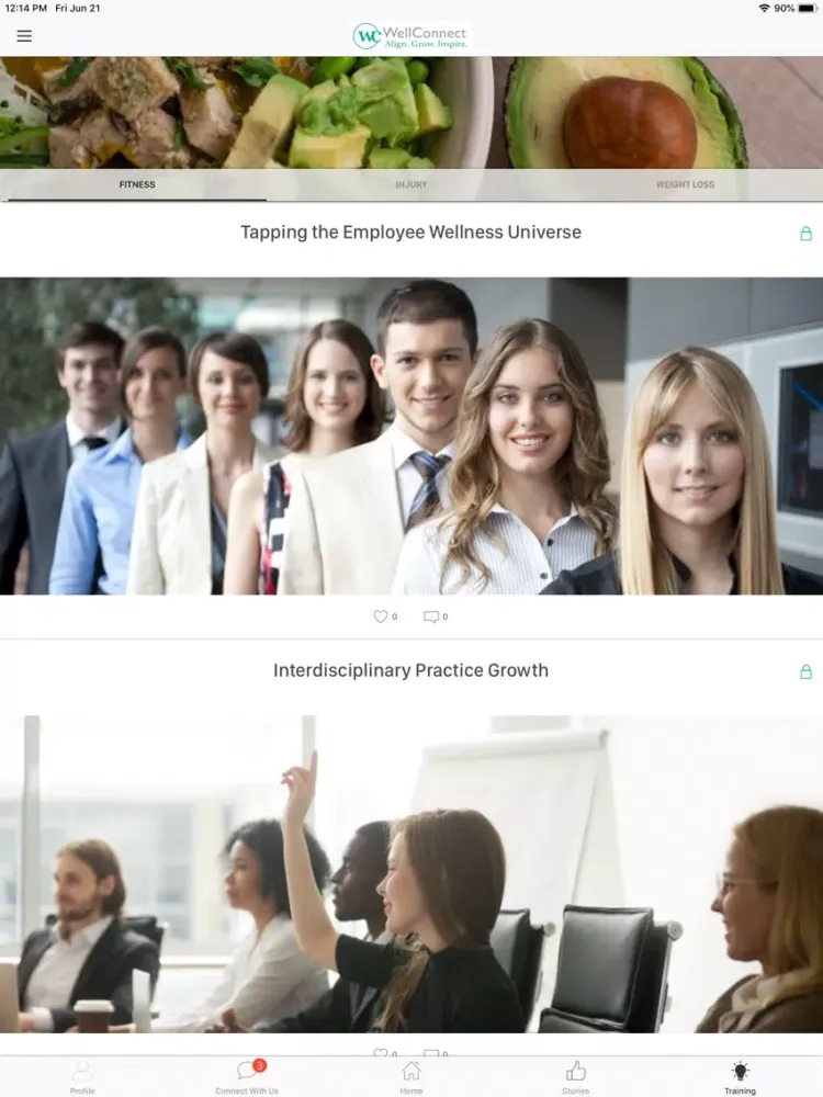 Capturas de pantalla de WellConnectApp iPad 