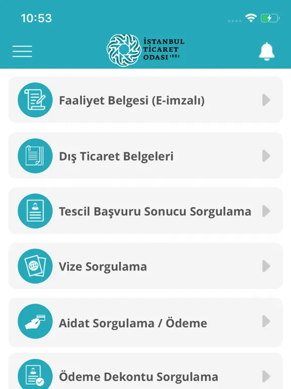 Captures d'écran de İTO iPad 