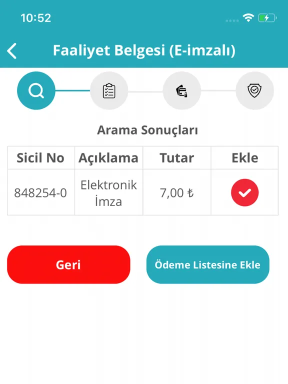 Captures d'écran de İTO iPad 