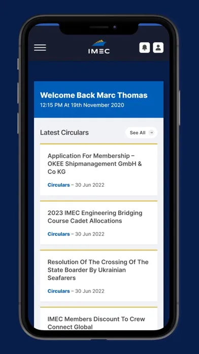 Captures d'écran de IMEC APP