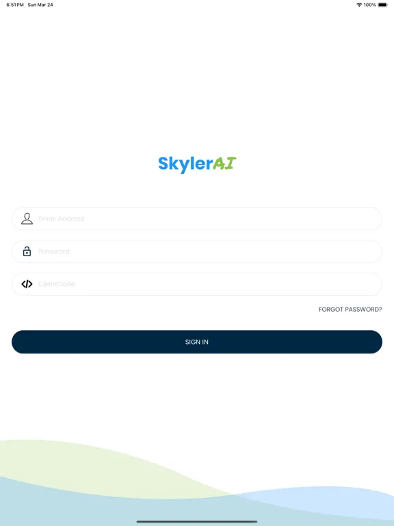 Ảnh chụp màn hình của SkylerAI iPad 