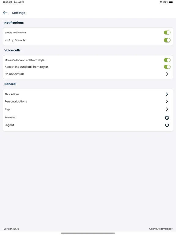 Ảnh chụp màn hình của SkylerAI iPad 